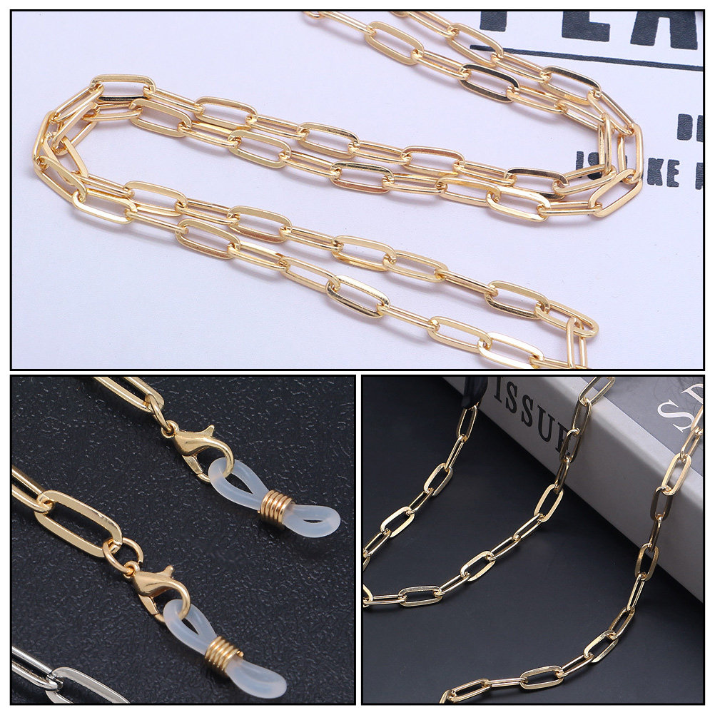 Mask Chain Holder - Gold Mask Lanyard Metal Face Covering