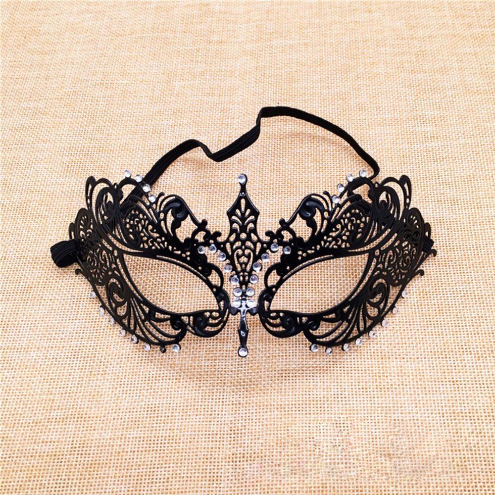 Mask Lanyard Adjustable - Venetian Halloween Half Face Mask Handmade