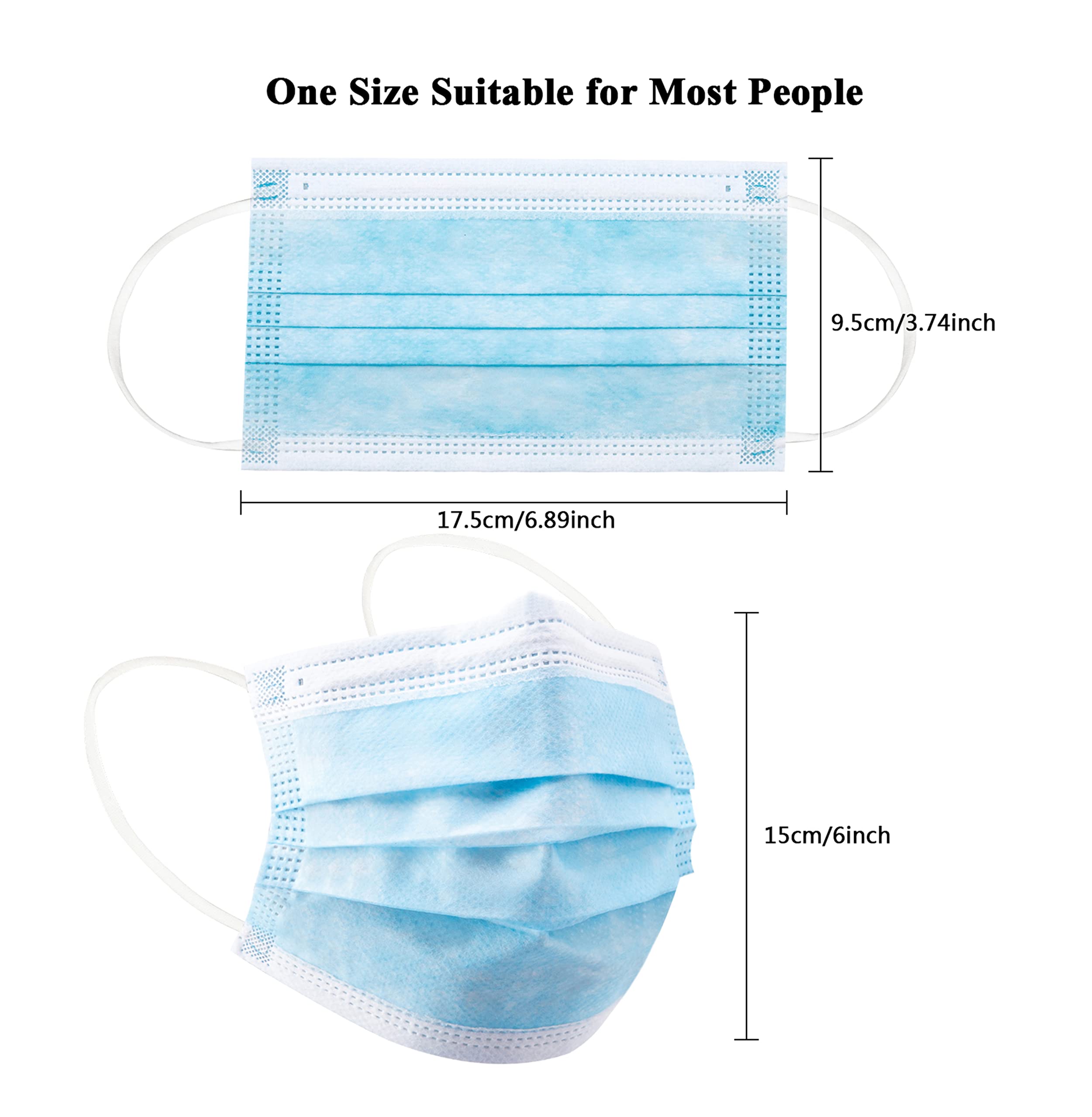 50/100Pcs Disposable Mask for  - Disposable Mask Blue incelemesi ve fiyatı