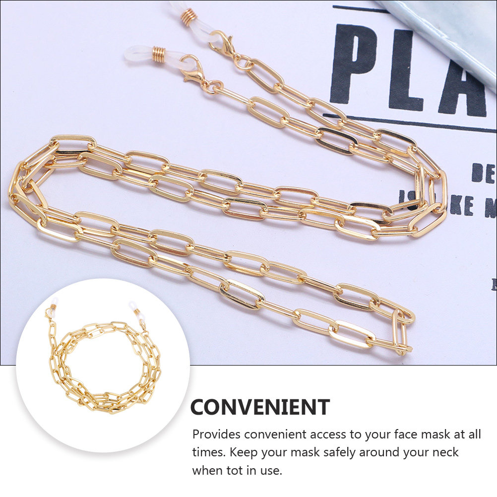 Gold Mask Lanyard Metal Face C - Mask Chain Holder incelemesi ve fiyatı