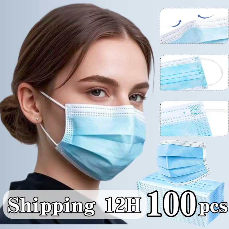 100pcs blue disposable protect - Disposable Mask Blue incelemesi ve fiyatı