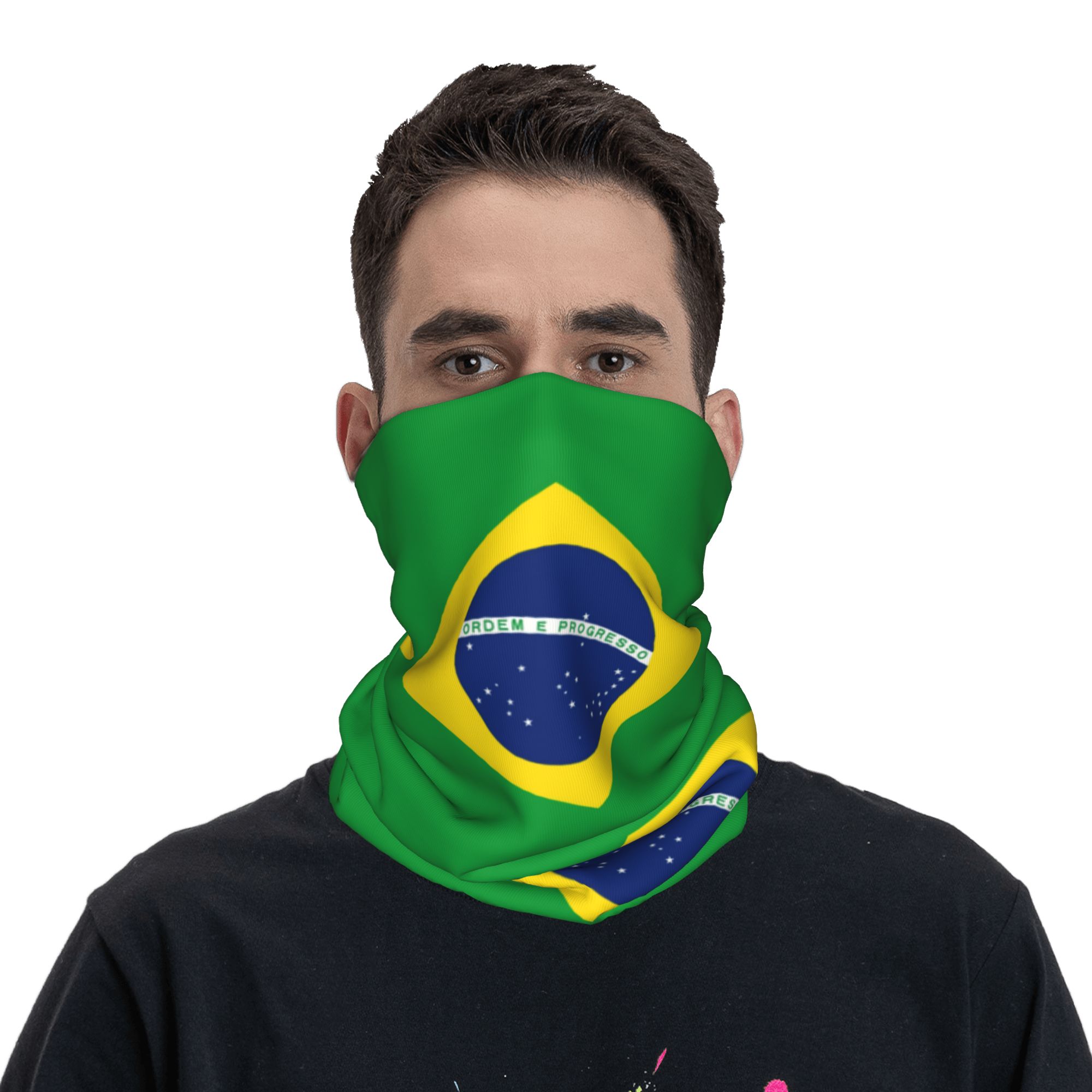 Custom Brazil Flag Bandana Nec - Neck Gaiter Face Cover incelemesi ve fiyatı