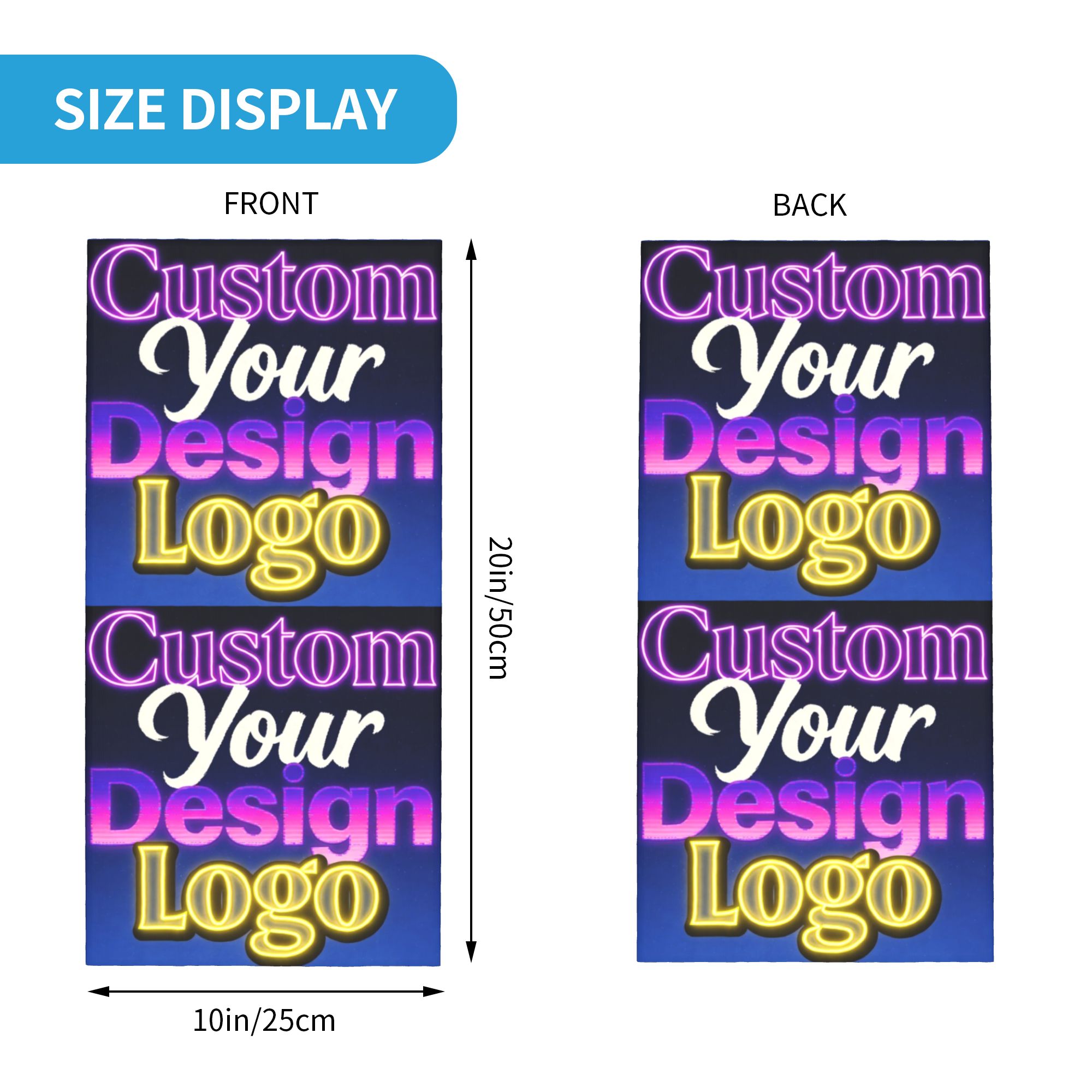 Custom Custom Your Design Logo - Neck Gaiter Face Cover incelemesi ve fiyatı