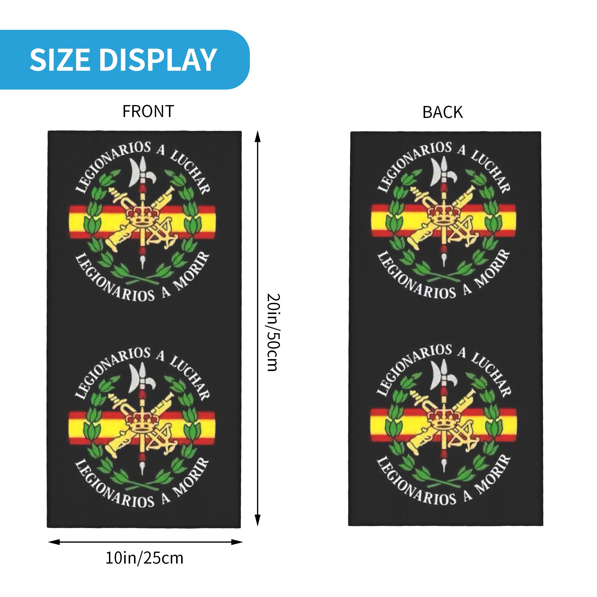 Custom Spanish Legion Bandana  - Neck Gaiter Face Cover incelemesi ve fiyatı