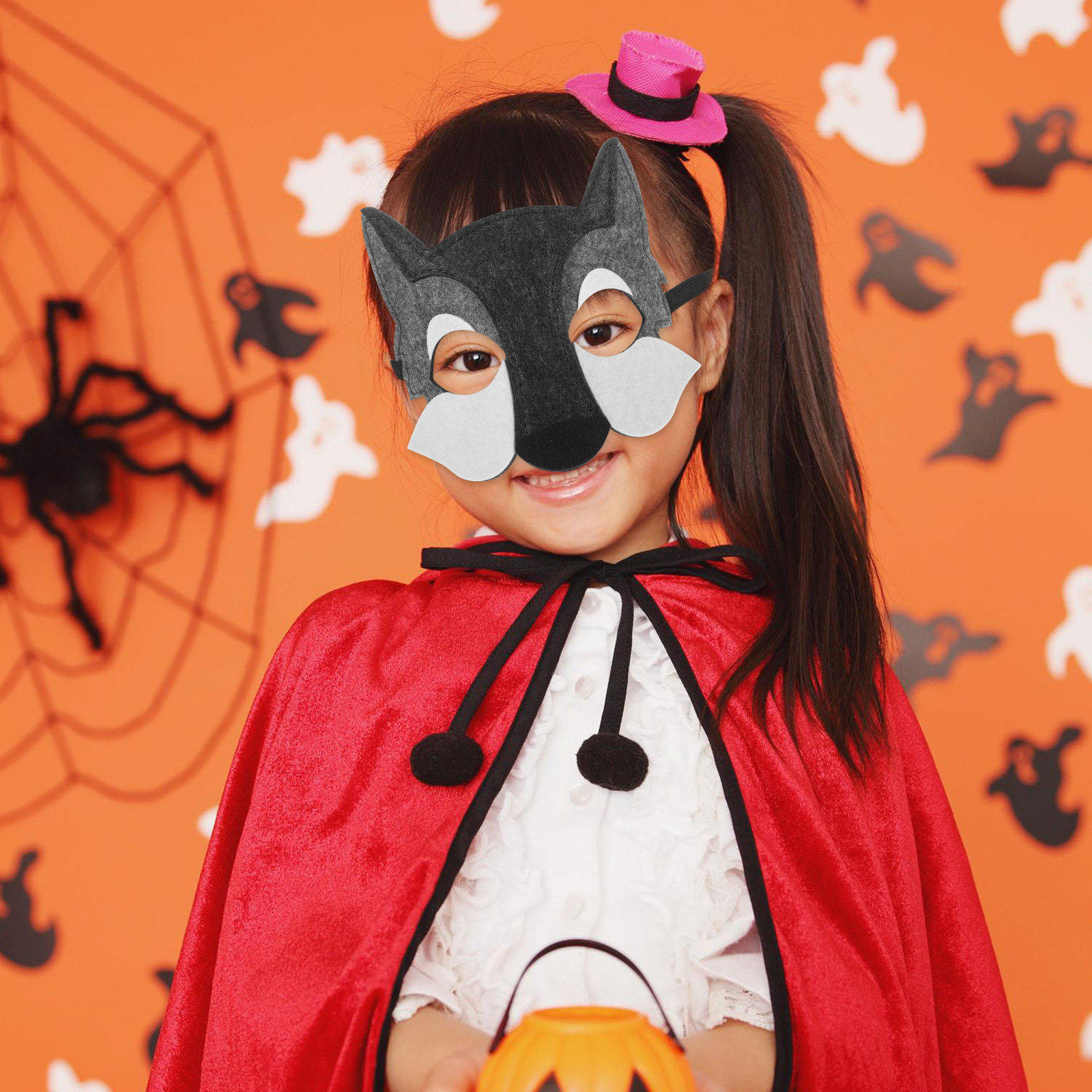 3Pcs Wolf Head Mask Kids Carto - Kids Face Mask incelemesi ve fiyatı