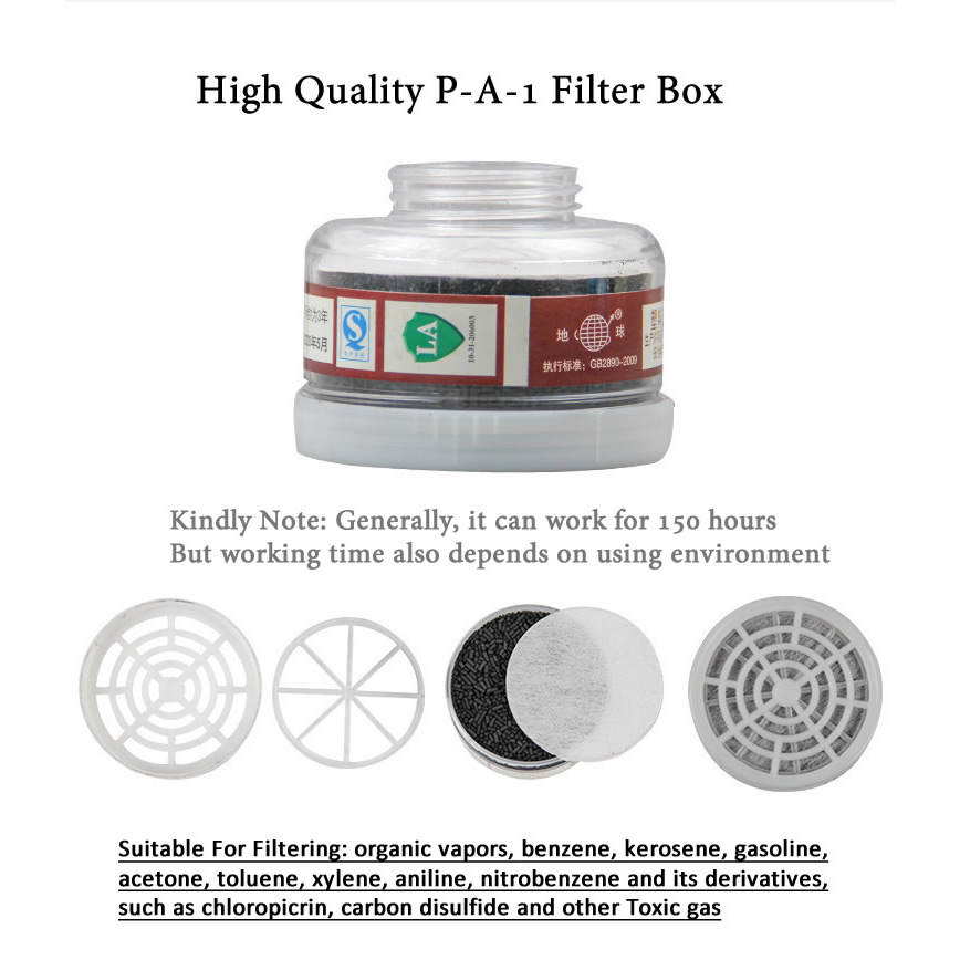1pcs RD40 40mm Round Gas Mask  - Face Mask Storage Box incelemesi ve fiyatı
