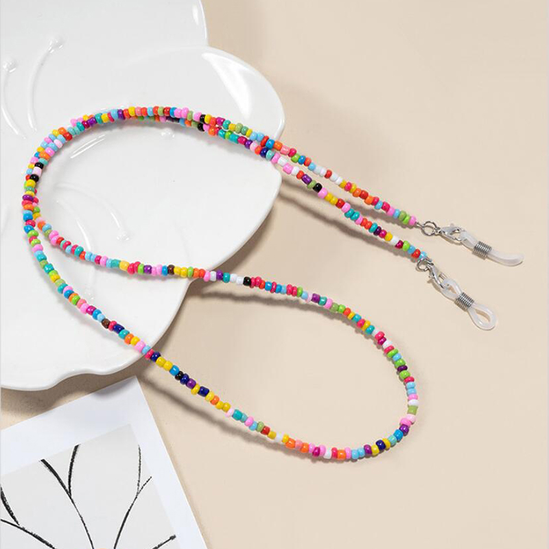 【F】 Colorful Rice Bead Glasses - Mask Chain Holder incelemesi ve fiyatı