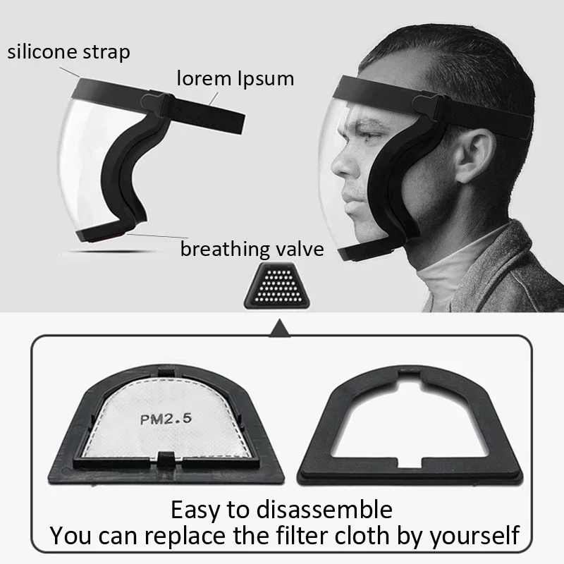 Protective Full Face Shield Ma - Anti Pollution Mask incelemesi ve fiyatı