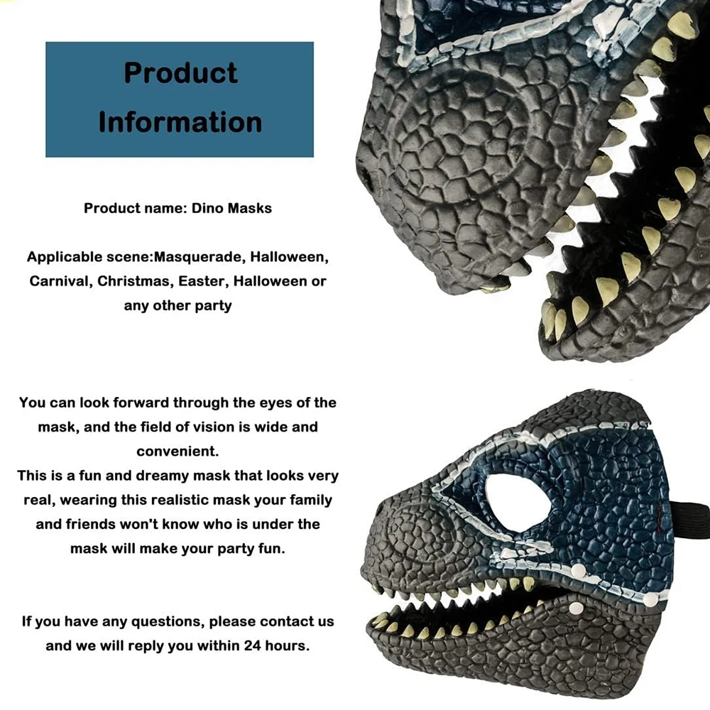 Halloween Dinosaur Mask Horror - Kids Face Mask incelemesi ve fiyatı