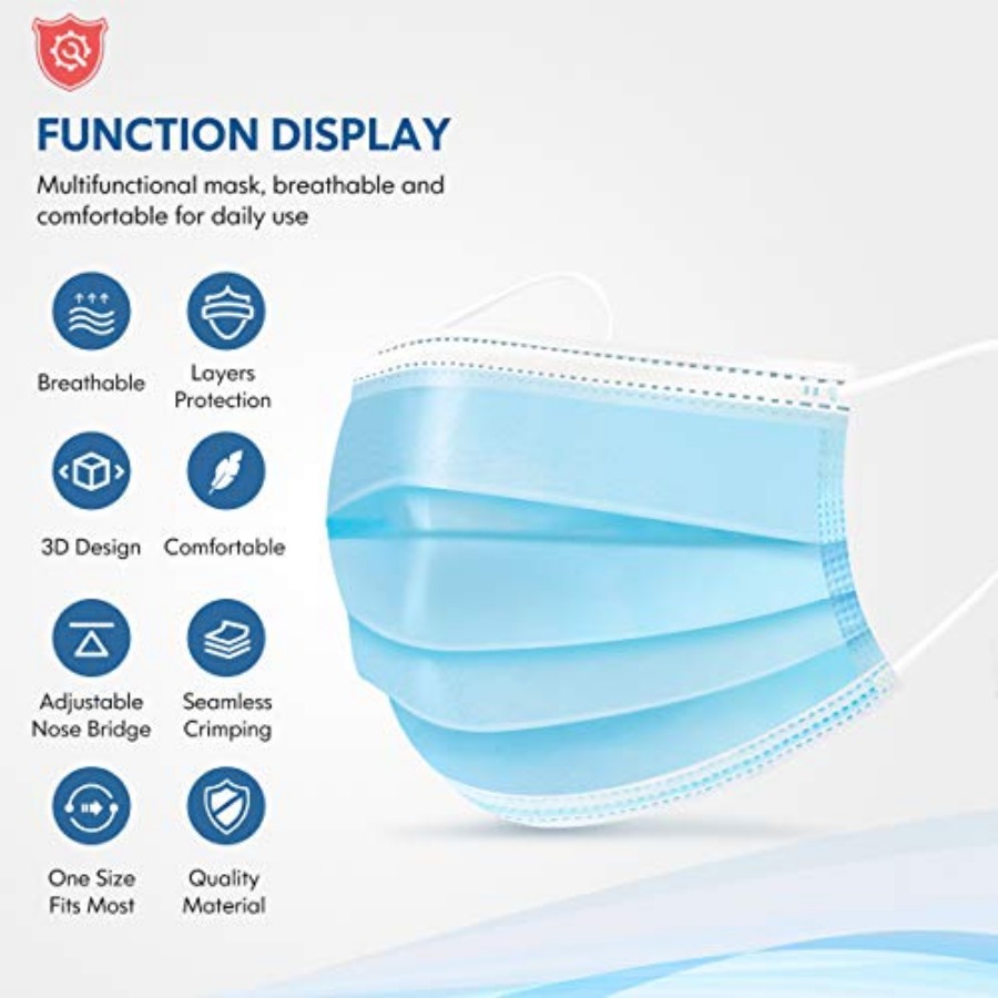 Face Mask Disposable Adults 3P - Disposable Mask Blue incelemesi ve fiyatı