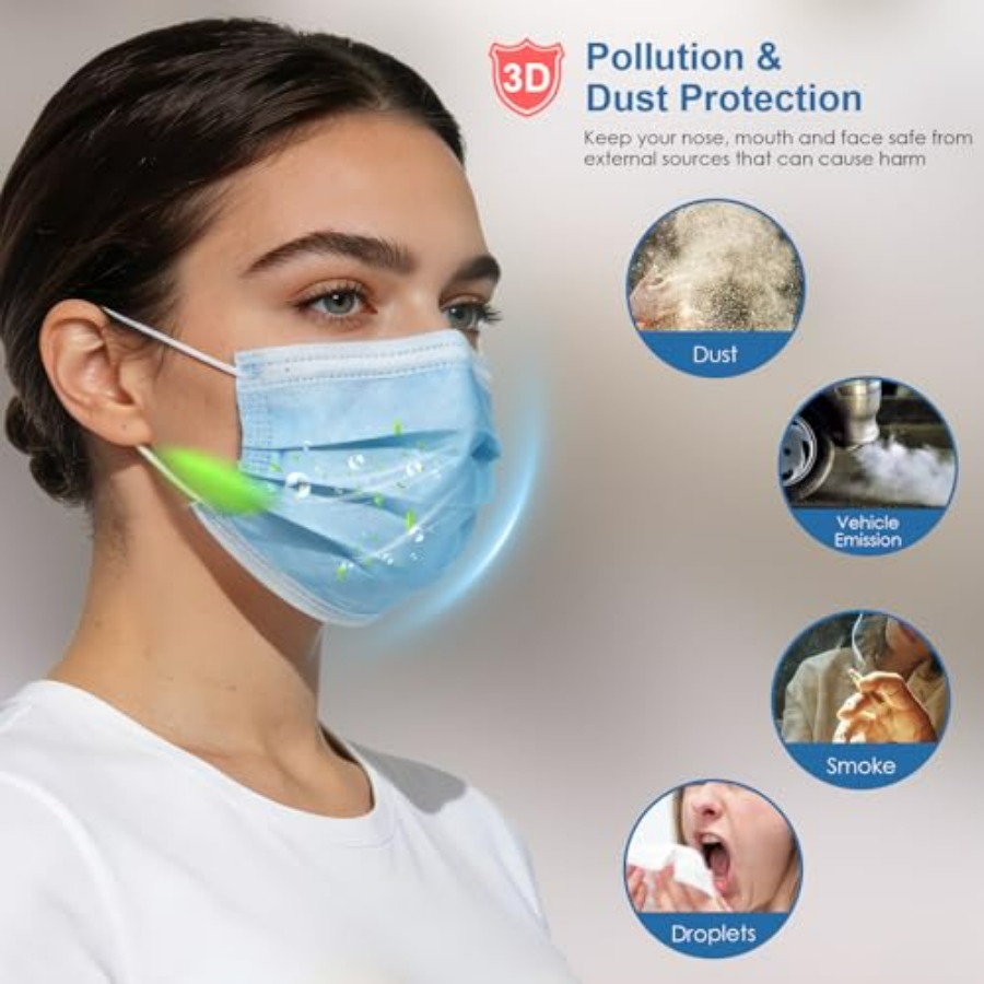 Blue Disposable Face Masks 100 - Disposable Mask Blue incelemesi ve fiyatı
