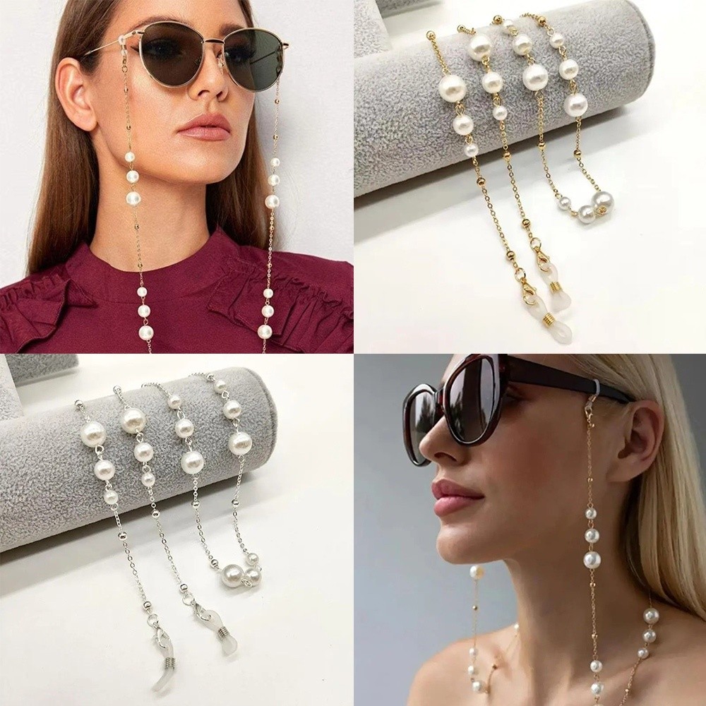 Trendy Pearl Beaded Sunglass C - Mask Lanyard Adjustable incelemesi ve fiyatı