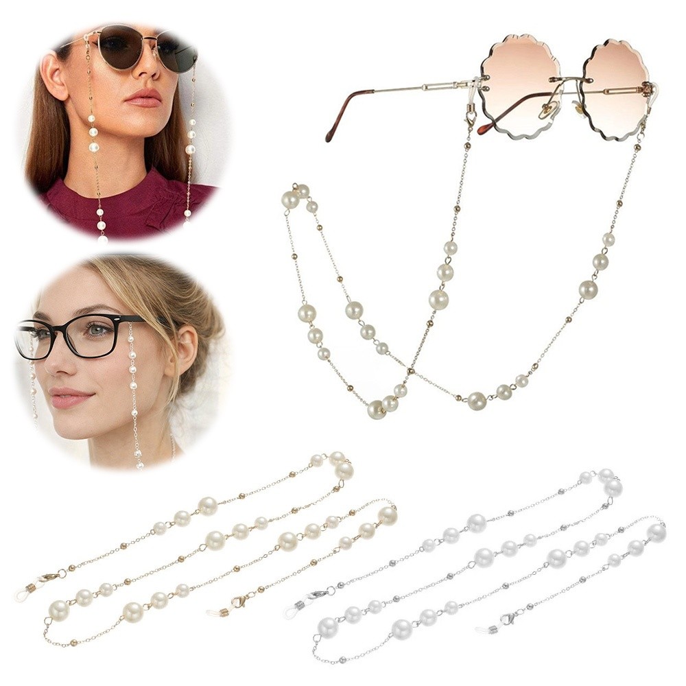 Trendy Pearl Beaded Sunglass C - Mask Lanyard Adjustable incelemesi ve fiyatı
