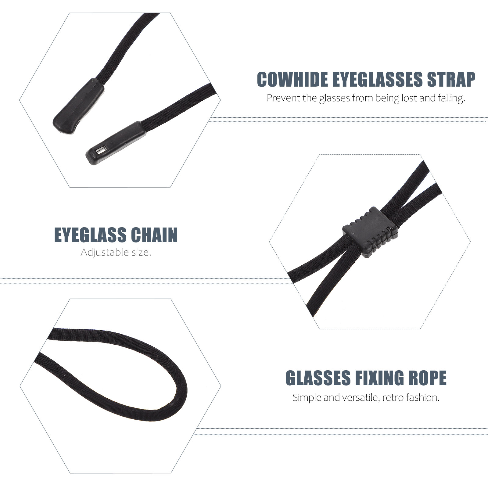5Pcs Multi-Purpose Eyeglass Ch - Mask Lanyard Adjustable incelemesi ve fiyatı