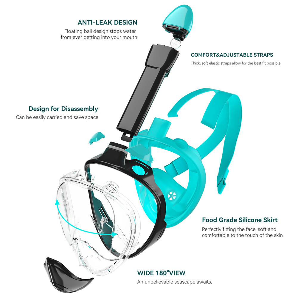 Full Face Snorkel Mask Silicon - Silicone Mask Bracket incelemesi ve fiyatı