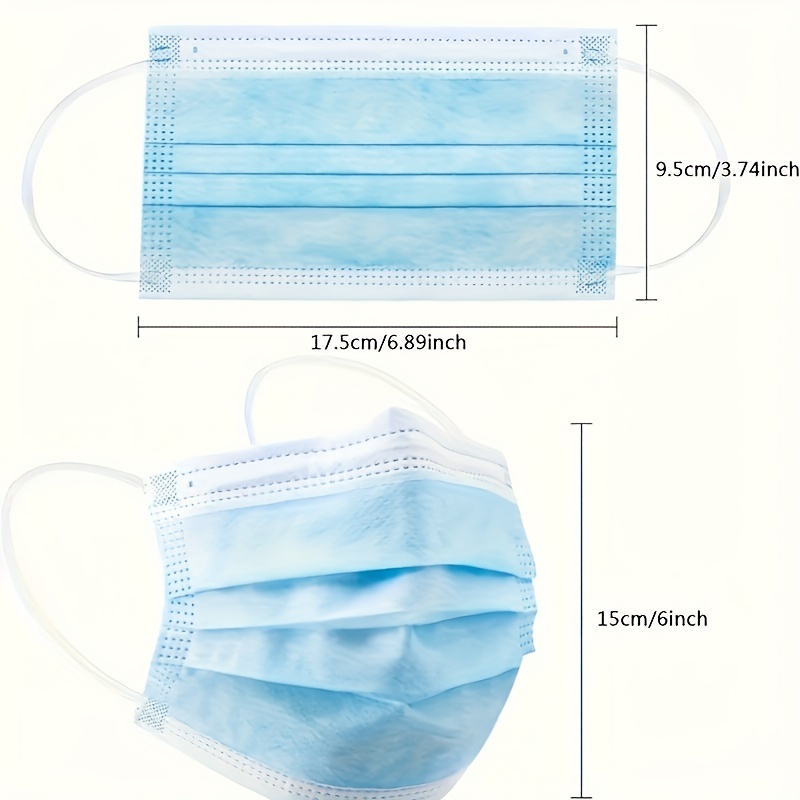 200Pcs Thickened Blue Disposab - Disposable Mask Blue incelemesi ve fiyatı