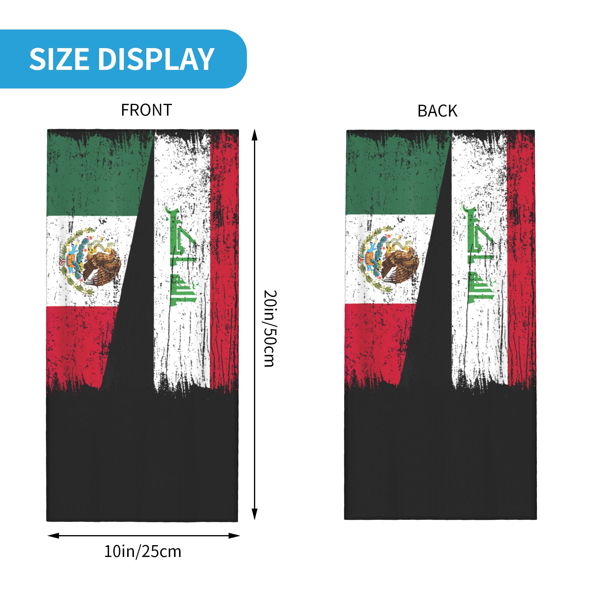 Iraq Flag Merchandise Bandana  - Sports Mask Breathable incelemesi ve fiyatı