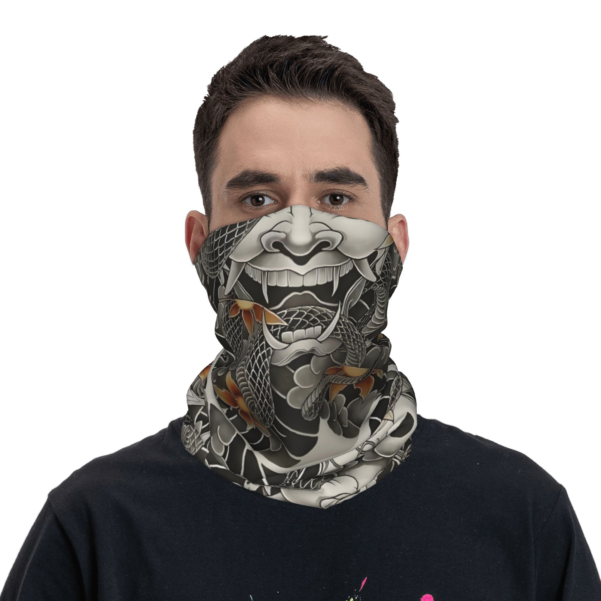 Custom Samurai Oni Demon Banda - Neck Gaiter Face Cover incelemesi ve fiyatı