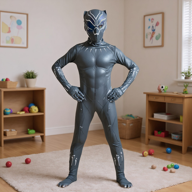 3-12Y Boy's Black Panther Cost - Black Face Mask Pack incelemesi ve fiyatı