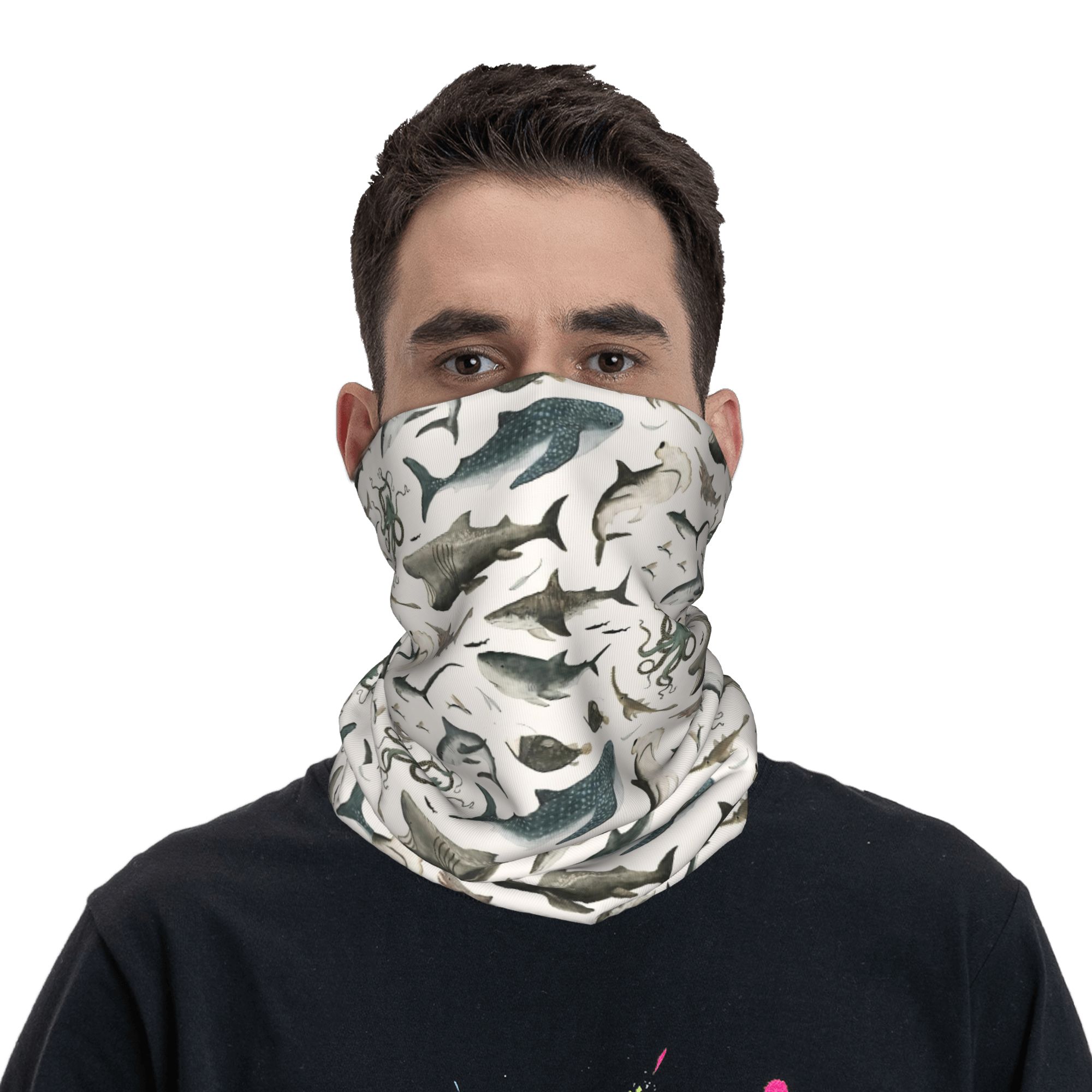 Shark Ocean Animal Sharks Band - Neck Gaiter Face Cover incelemesi ve fiyatı