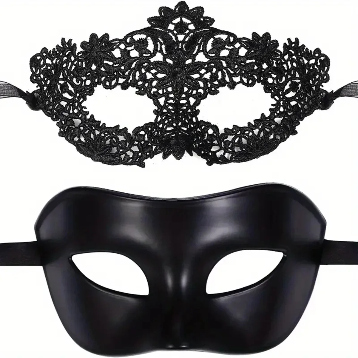 2pcs Elegant Black Lace Masque - Black Face Mask Pack incelemesi ve fiyatı