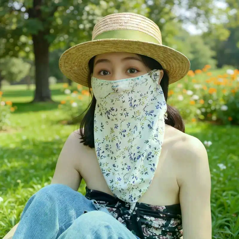 Flowers Summer Sunscreen Mask  - Kids Face Mask incelemesi ve fiyatı
